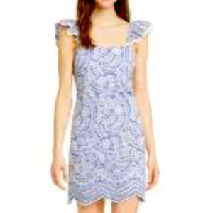 Alice + Olivia Blue Sundress Sleeveless Mini